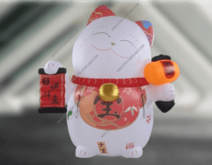 décoration gonflable maneki nekko chat