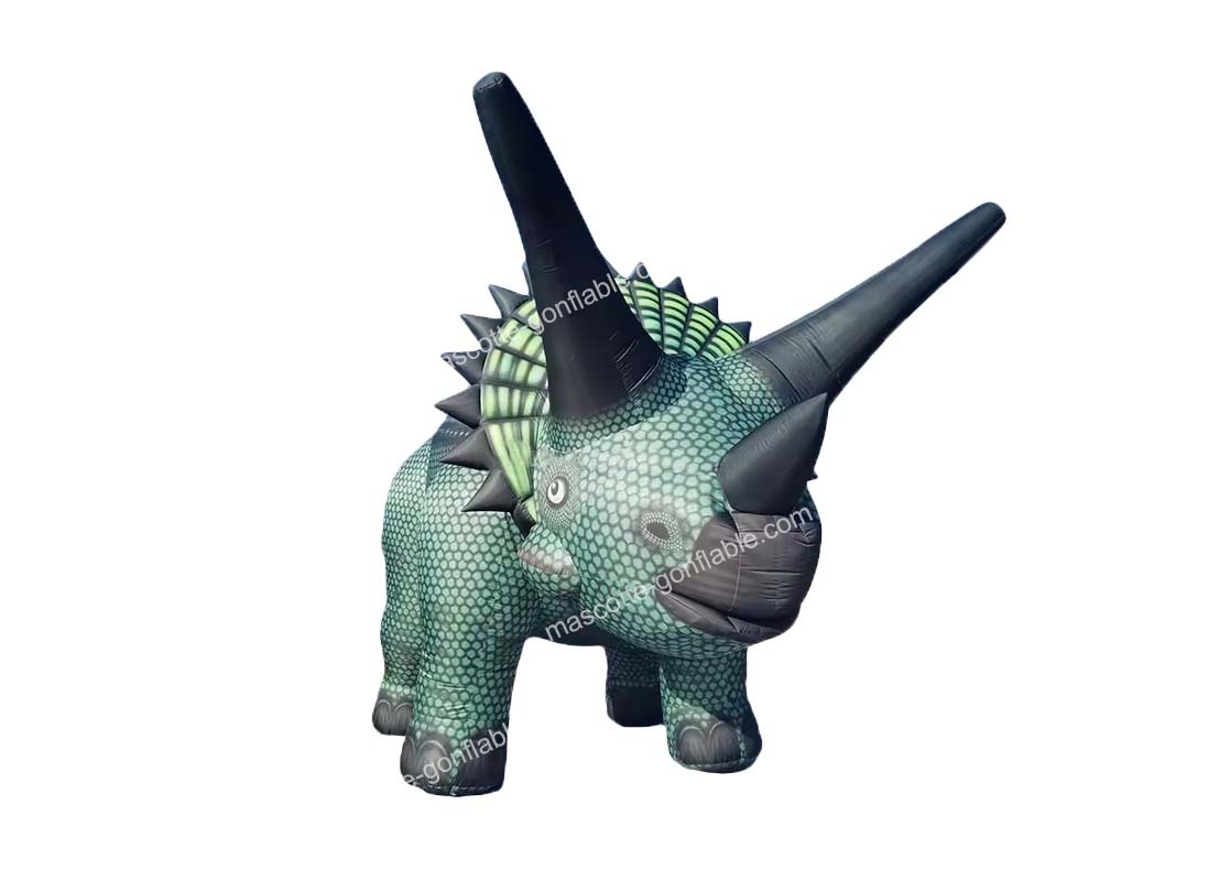 Giant inflatable dinosaur mascot