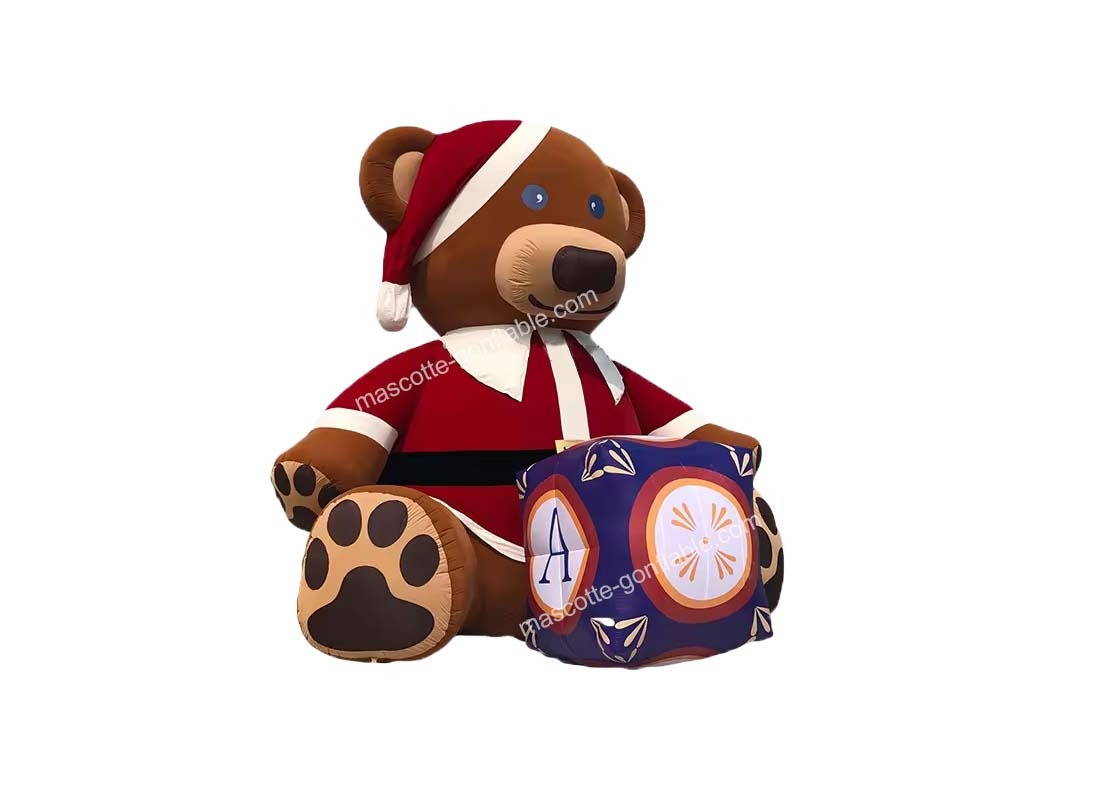 Giant inflatable bear mascot