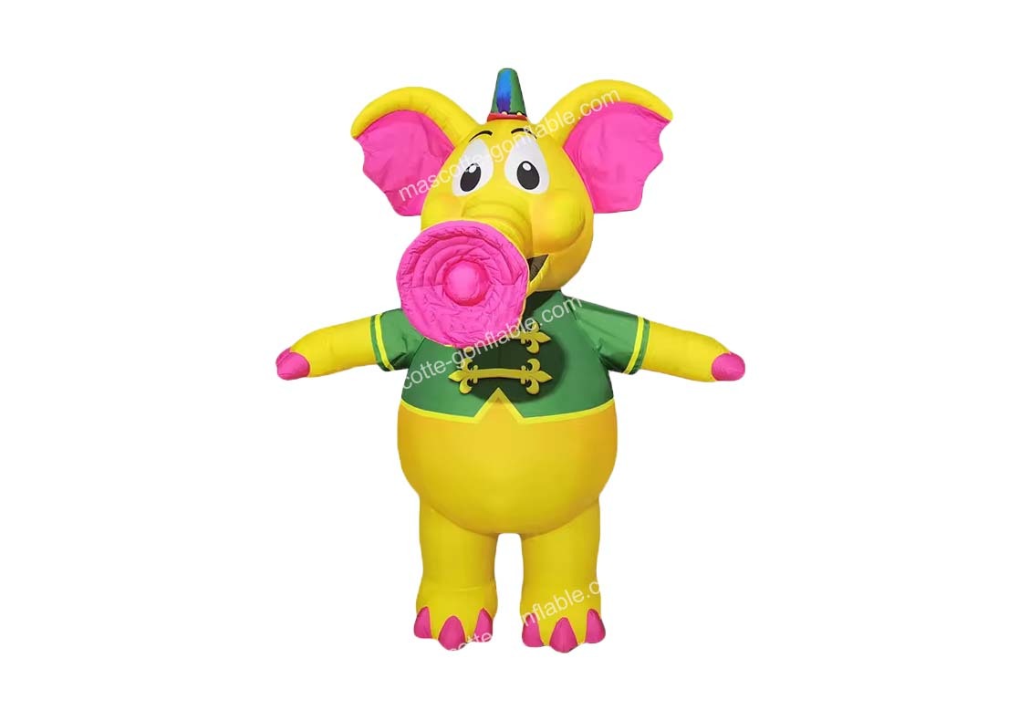 Mascotte gonflable éléphant