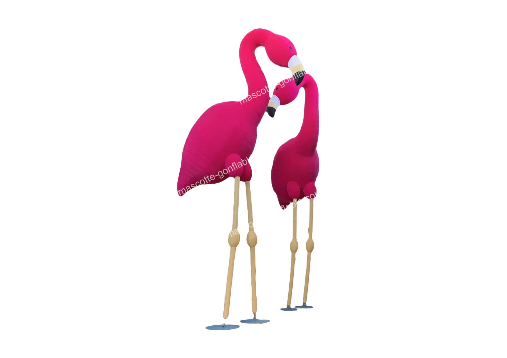 Mascotte gonflable flamand rose géant