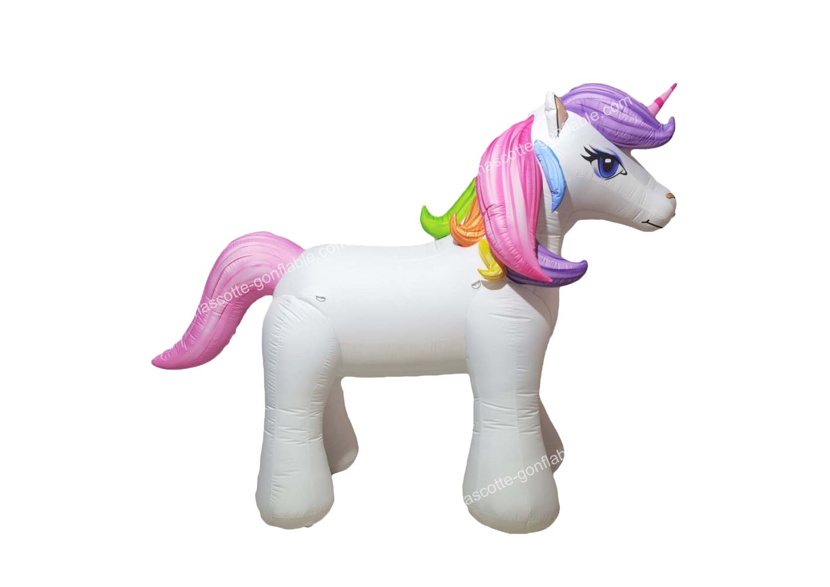Mascotte gonflable licorne